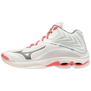 Tenis Para Voleibol Mizuno Wave Lightning Z6 Mid Mujer Blancos/Grises/Rojos | Mexico-961405
